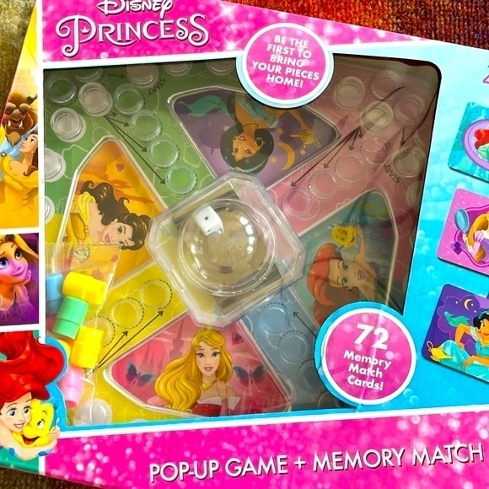Brand New Disney Princess Pop Up Game & Memory Match Game Ariel Belle Jasmine